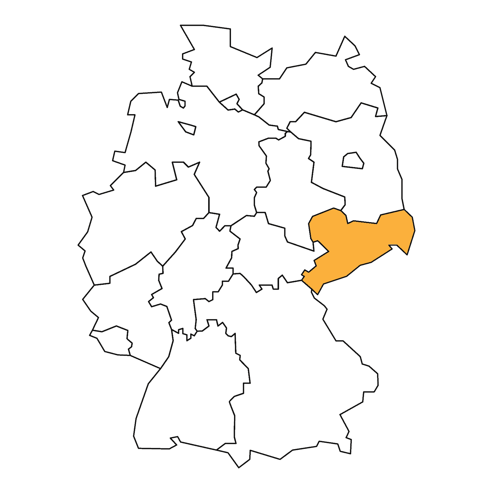 Deutschlandkarte Sachsen