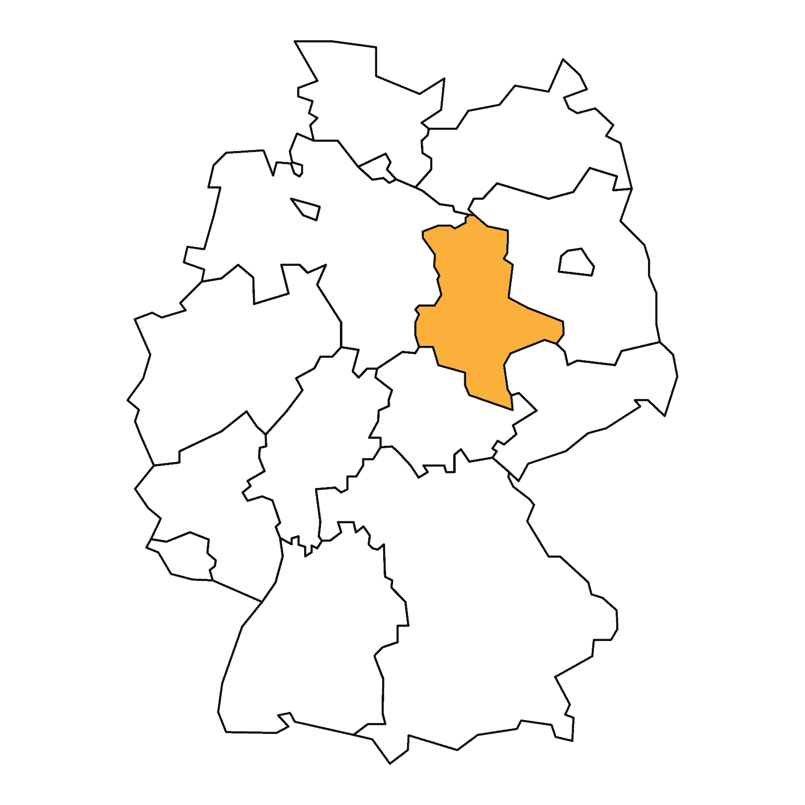 Deutschlandkarte Sachsen-Anhalt